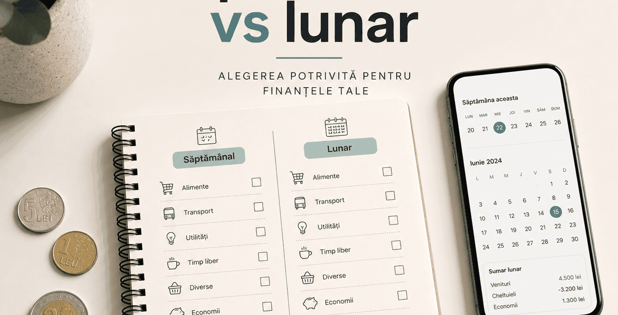 Bugetul săptămânal versus bugetul lunar