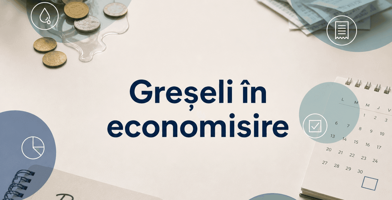 Cele mai frecvente greșeli în economisire