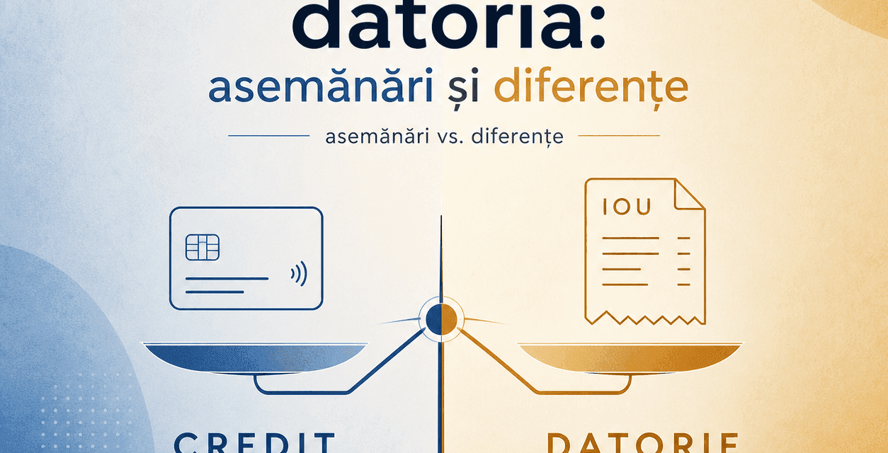 Creditul și datoria: asemănări și diferențe