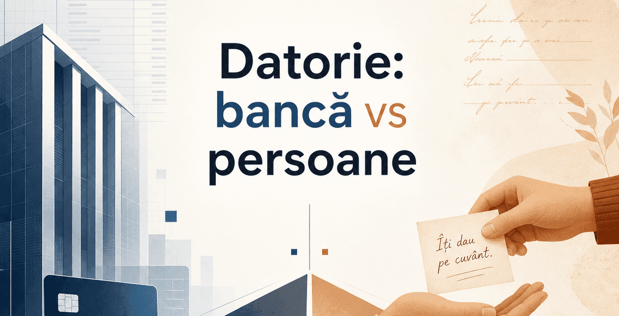 Datoria față de bancă versus datoria față de persoane fizice