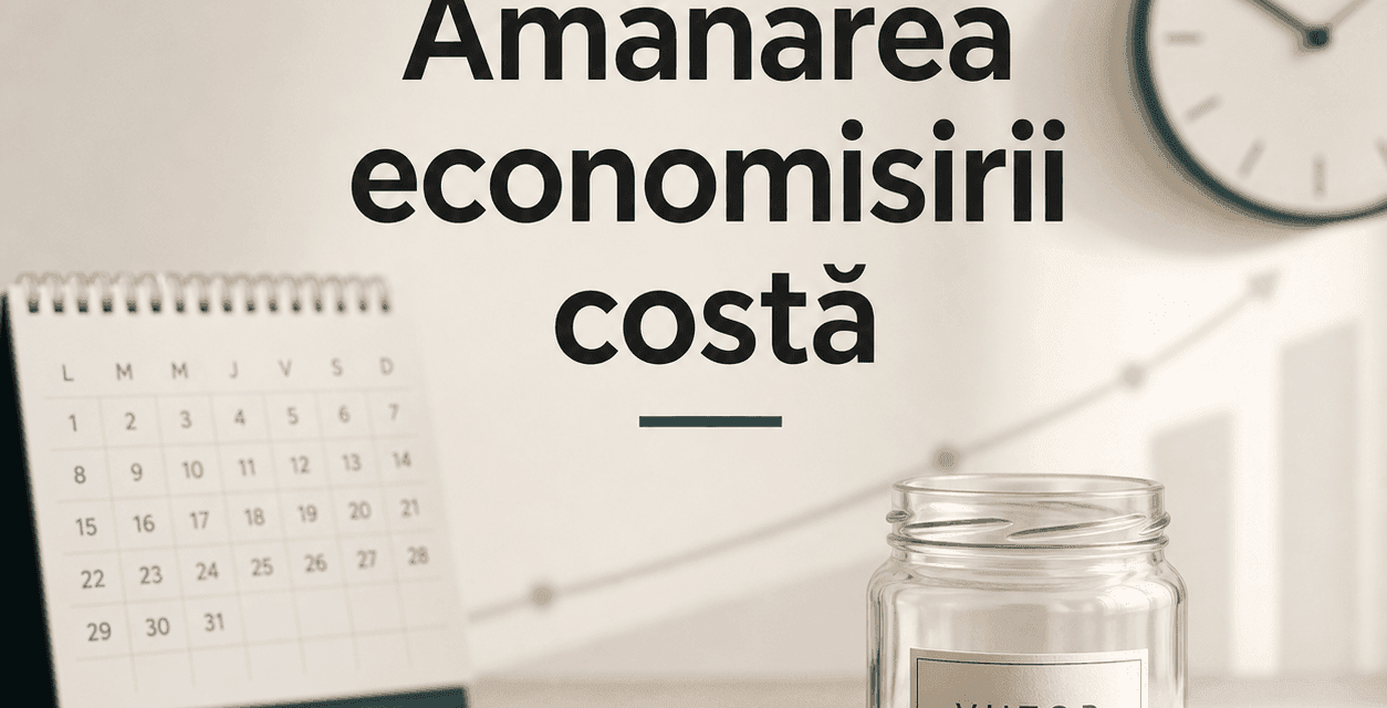 De ce amânarea economisirii poate costa scump