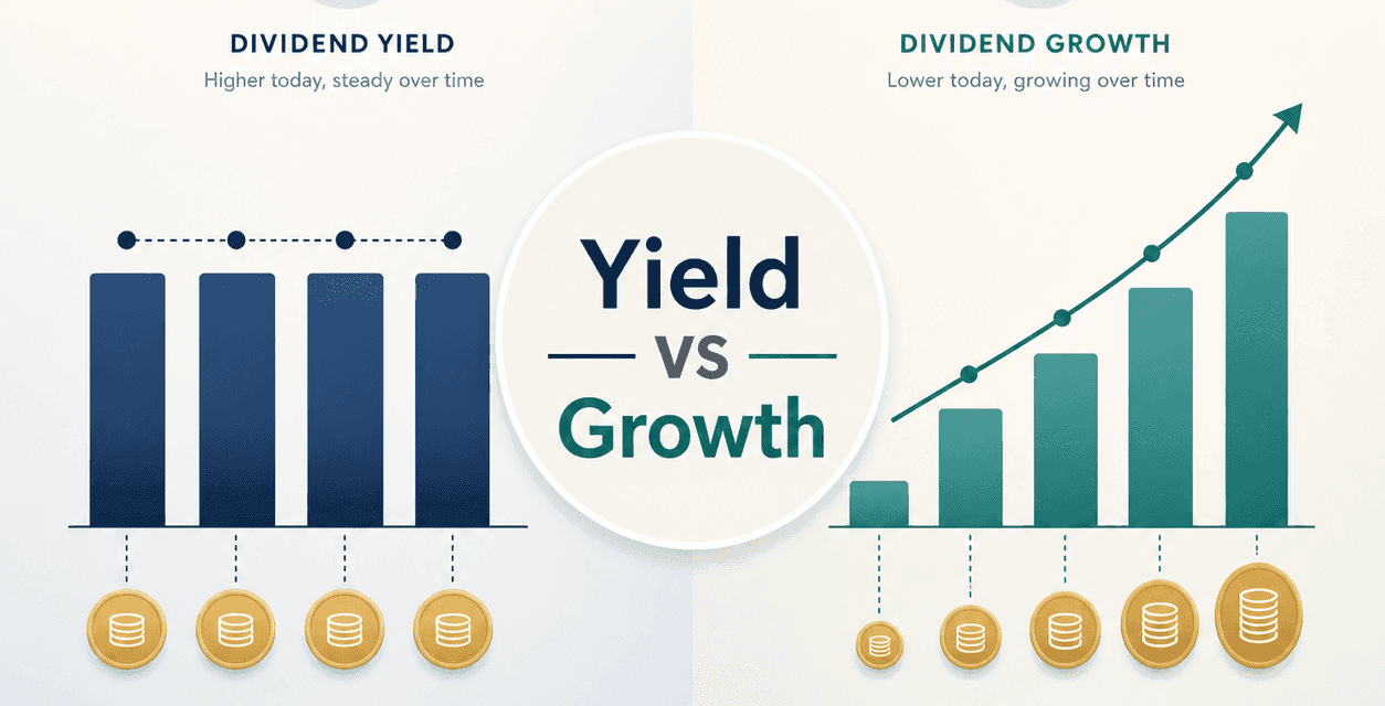 Dividend yield versus dividend growth