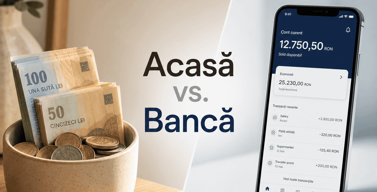 Economisirea acasă versus economisirea într-un cont bancar Economisirea acasă versus economisirea într-un cont bancar
