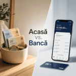 Economisirea acasă versus economisirea într-un cont bancar