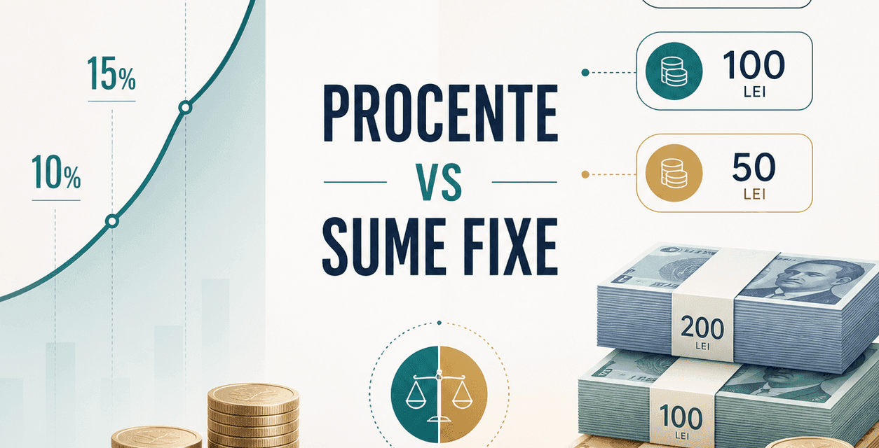 Economisirea bazată pe procente versus sume fixe