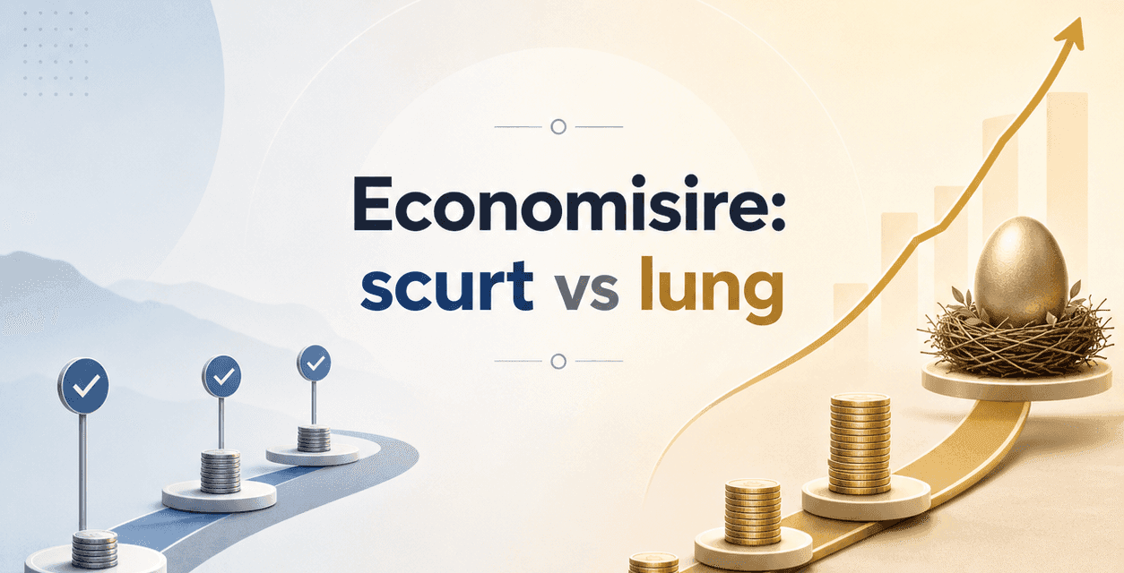 Economisirea pe termen scurt versus economisirea pe termen lung