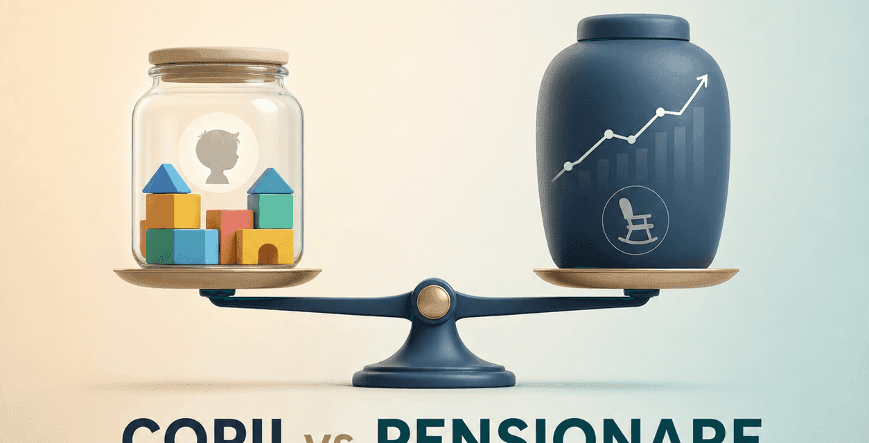 Economisirea pentru copii versus economisirea pentru pensionare