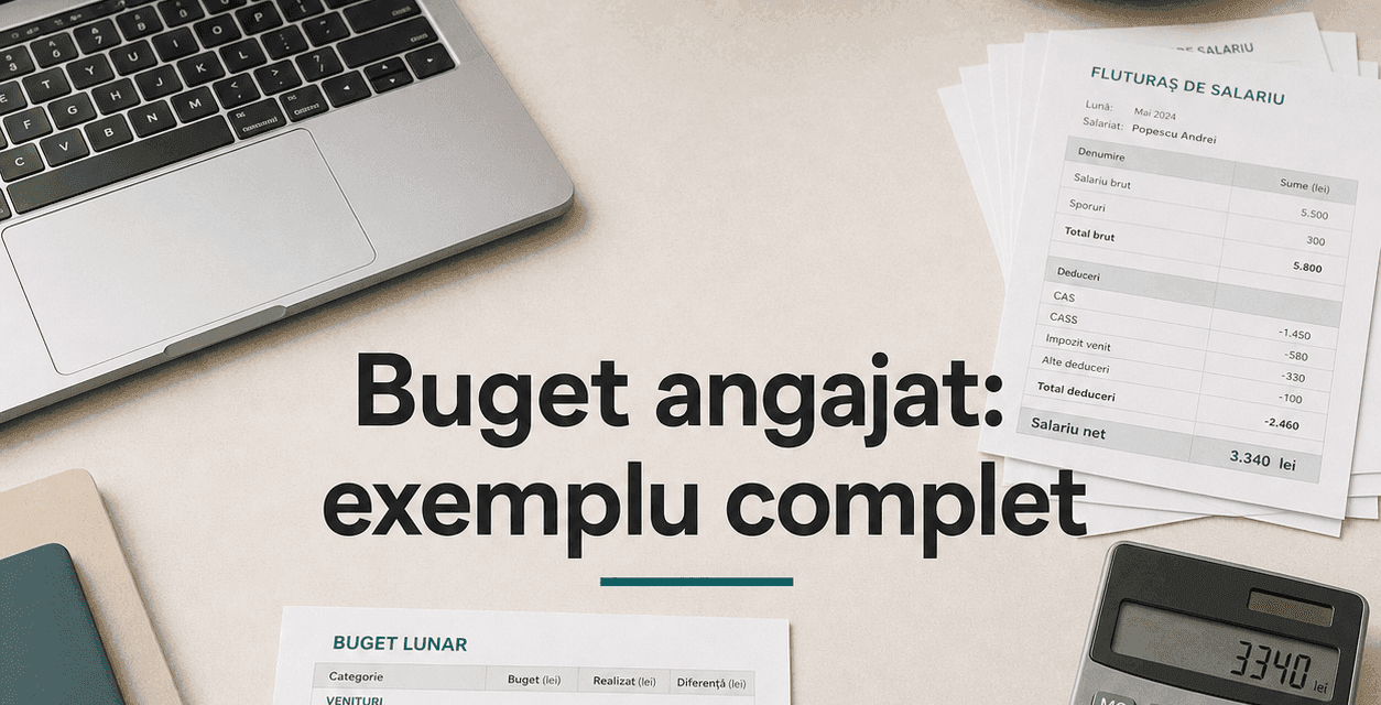 Exemplu complet de buget pentru un angajat