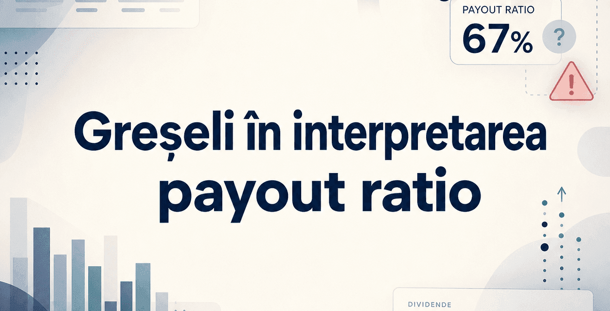 Greșeli în interpretarea payout ratio