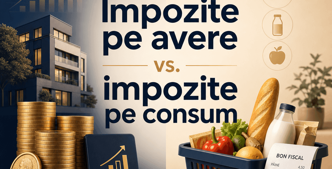 Impozitele pe avere comparate cu impozitele pe consum