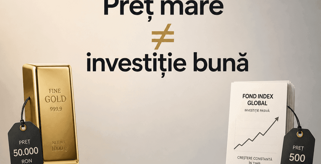 Mitul că prețul mare garantează o investiție bună