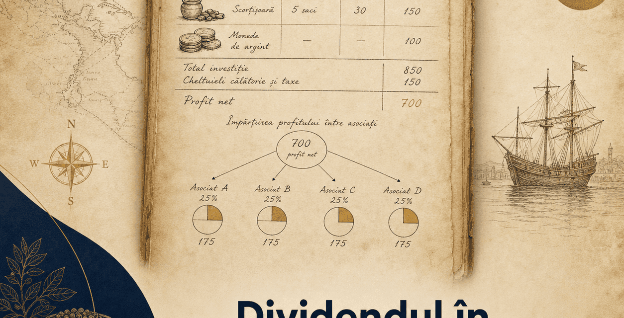 Originea conceptului de dividend în comerțul timpuriu